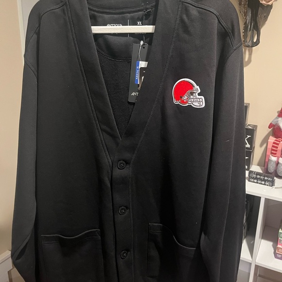 NWT Antigua Cleveland Browns Victory Button-Up Cardigan - XL - Picture 2 of 5